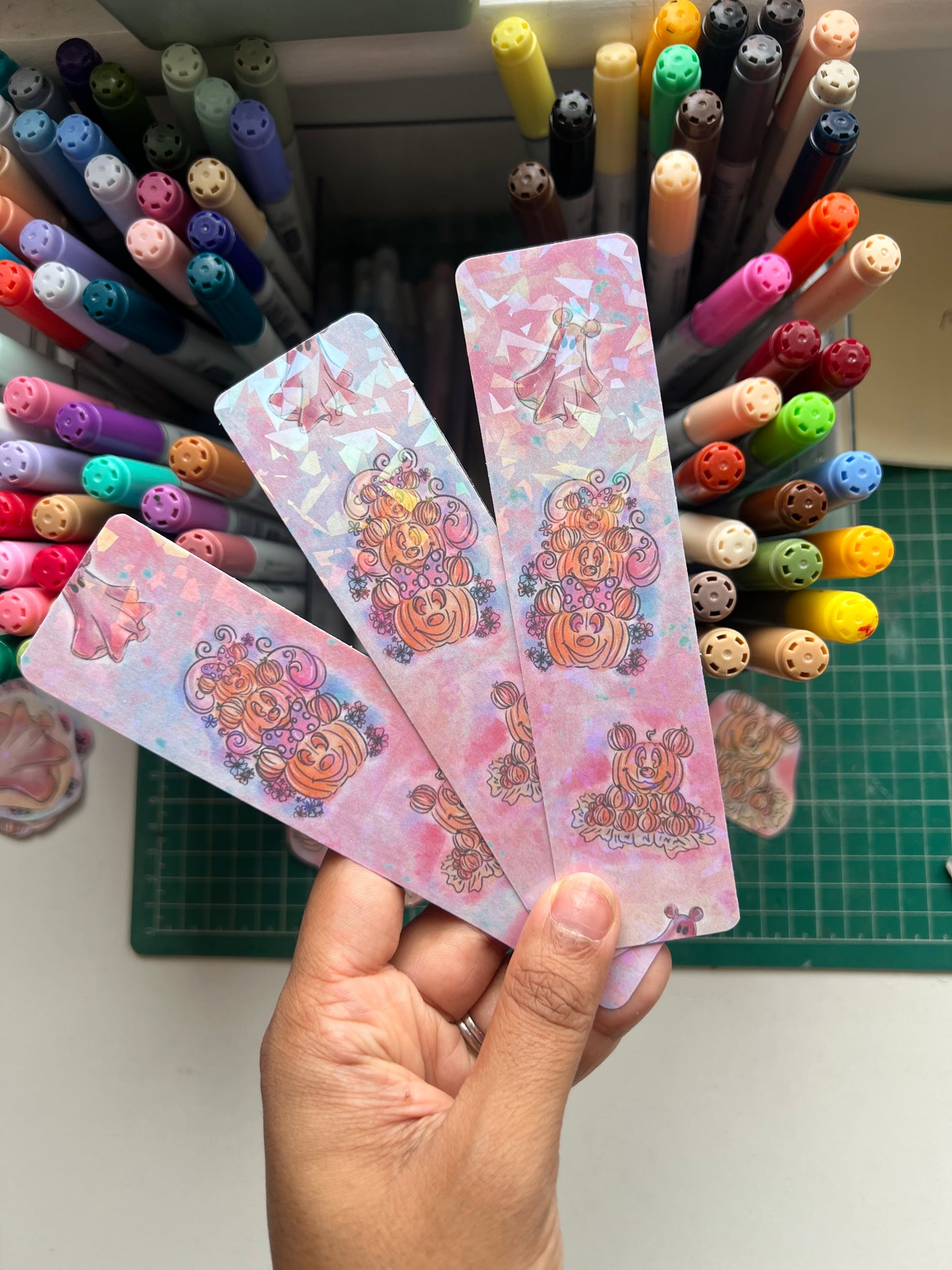 Disney ghost Halloween sparkly bookmark x1