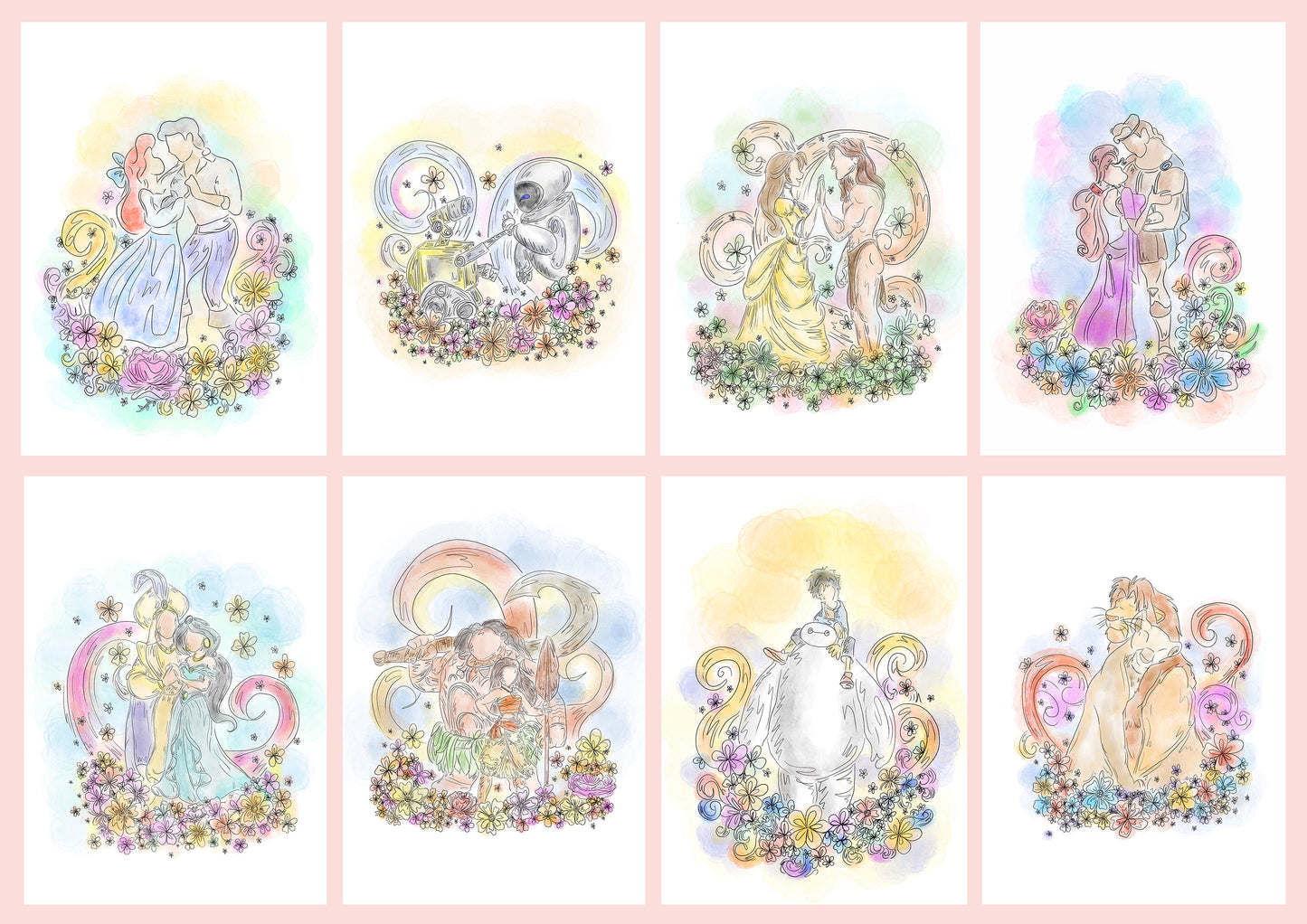 Disney couples greetings card