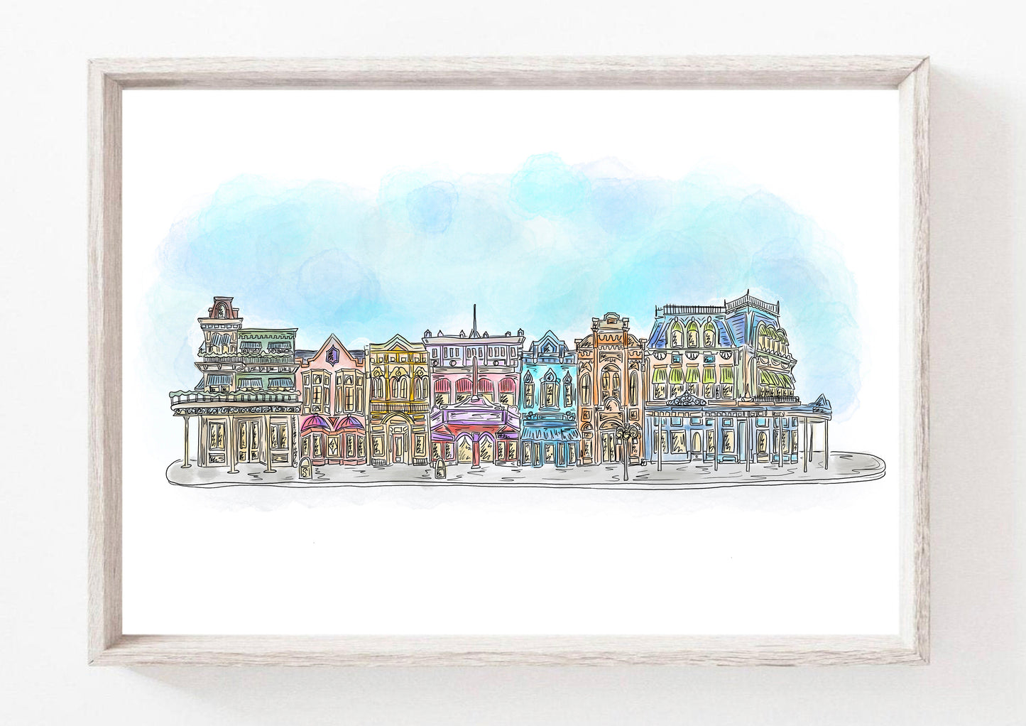 Disneyland Main Street USA Print / Sticker / bookmark