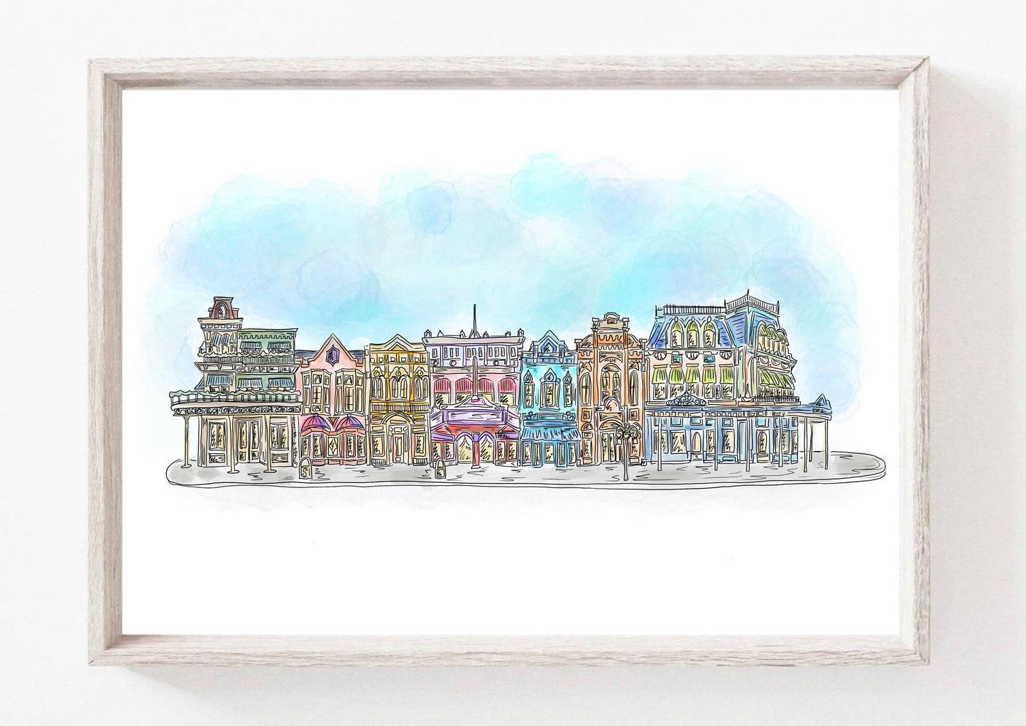 Disneyland Main Street USA Print / Sticker / bookmark