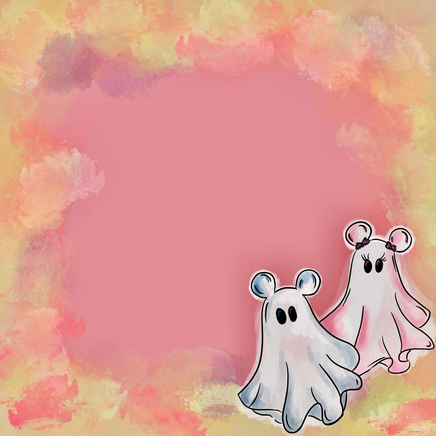 Halloween mickey ghost Notepad 10cm X 10cm