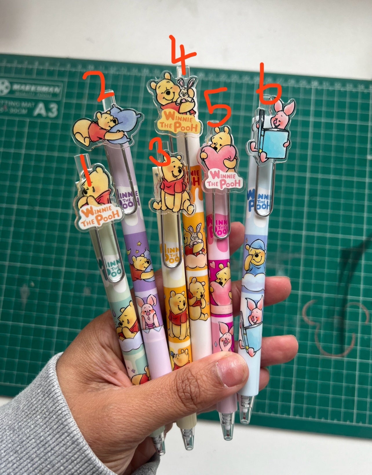Winnie the Pooh emoji Pens - Choose your design