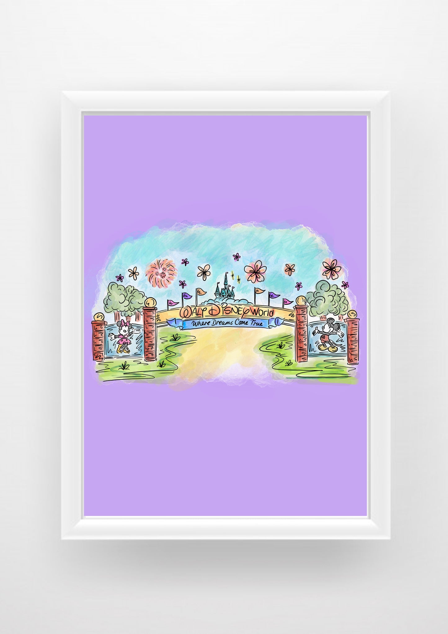 Walt disney world sign Print / Sticker / bookmark