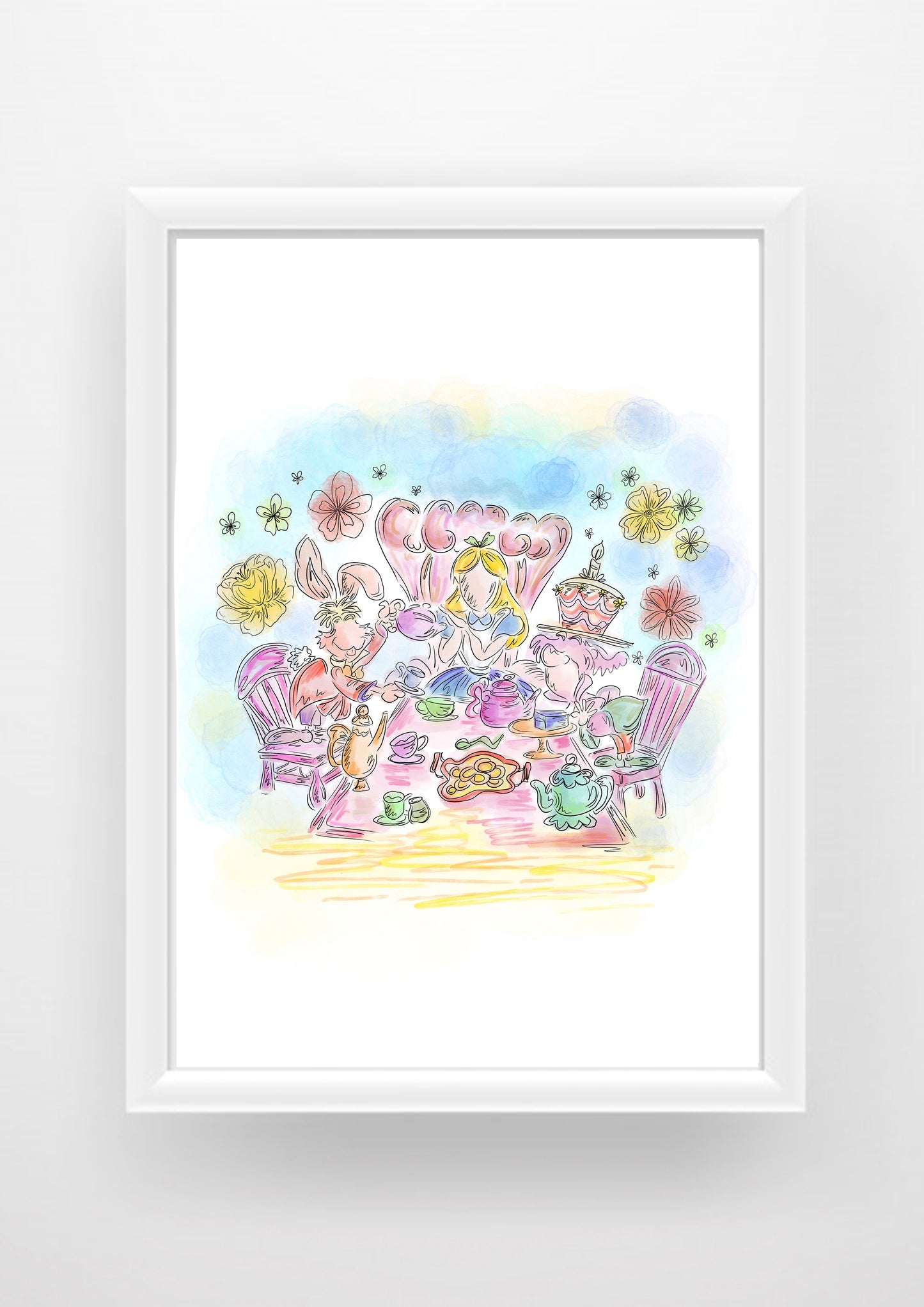 Alice in wonderland party Print / Sticker / bookmark