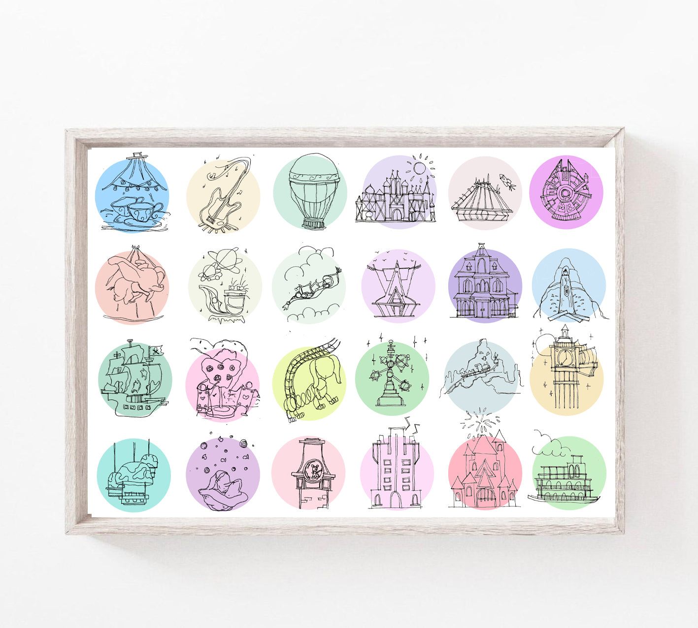 All Rides Colour Print / Sticker / bookmark