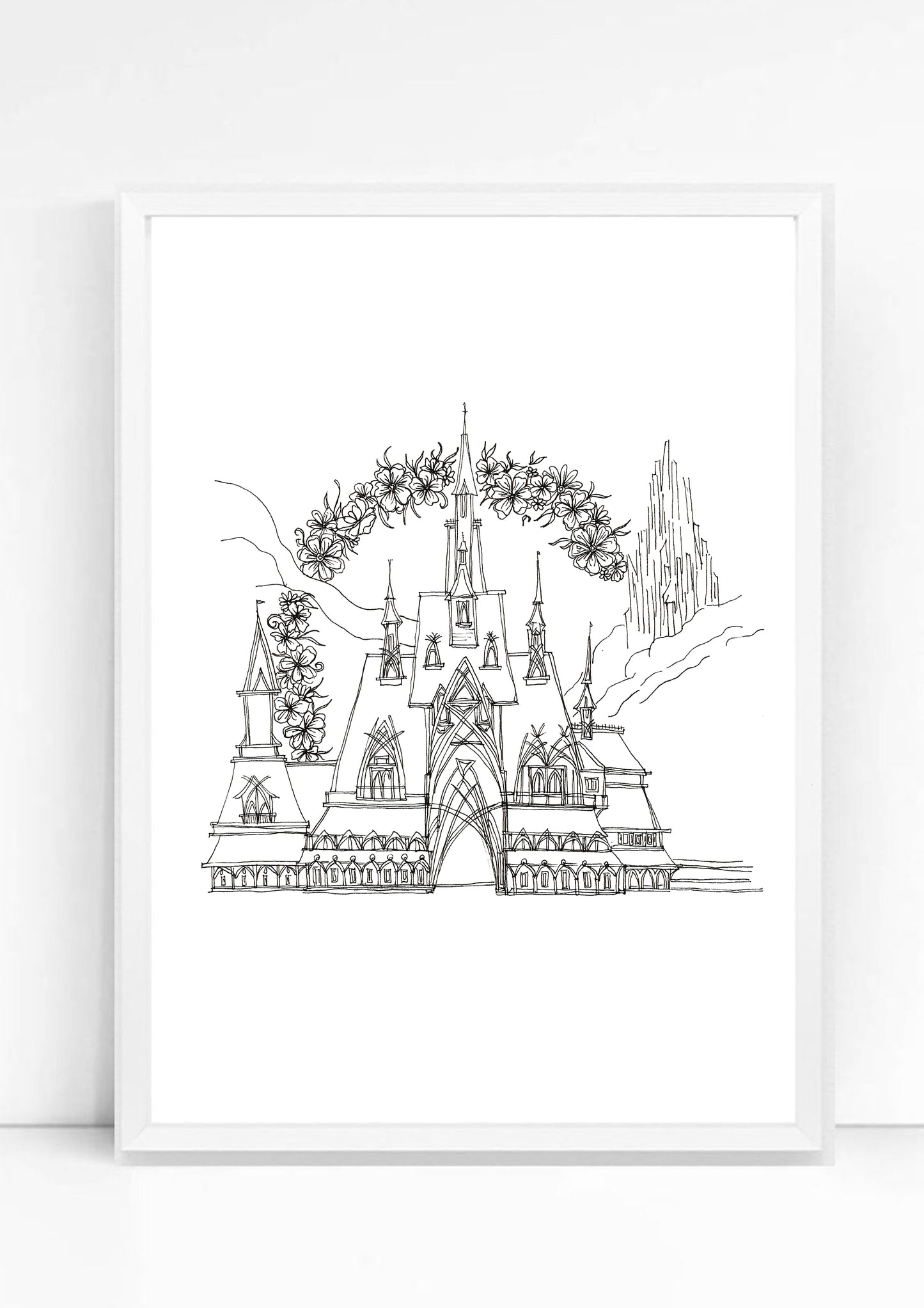 Arendelle Black and White Print / Sticker / bookmark