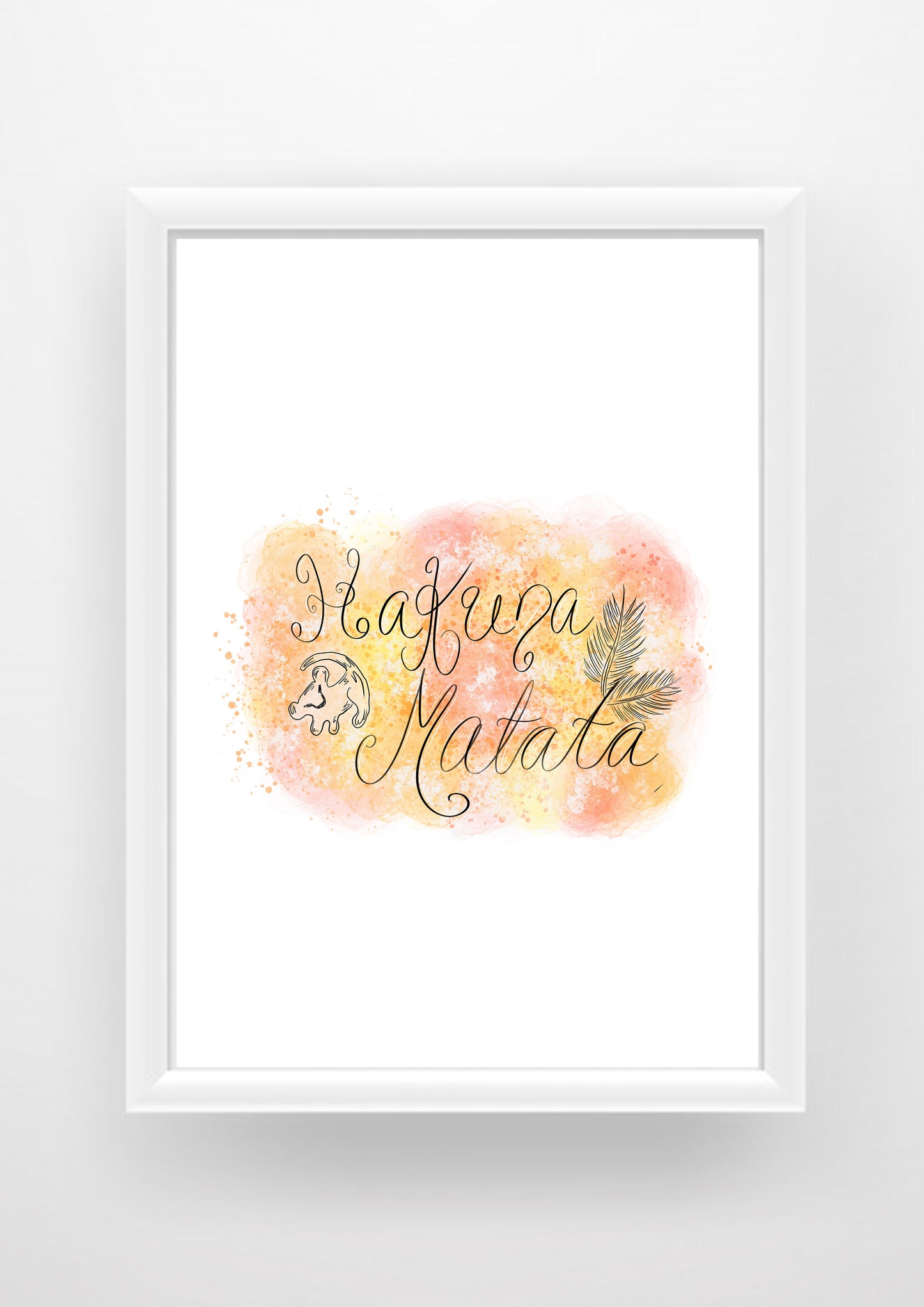 Hakuna Matata lion king Print / Sticker / bookmark