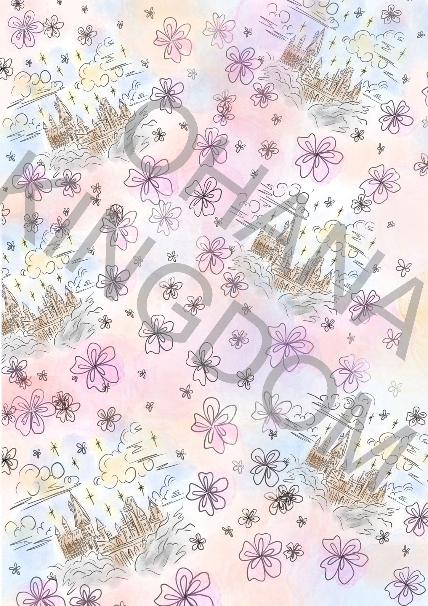 DIGITAL DOWNLOAD - HOGWARTS CASTLE WATERCOLOUR