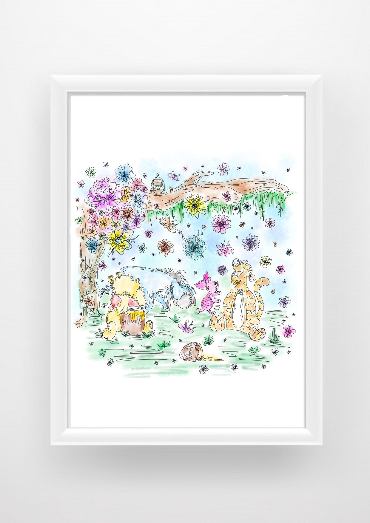 Pooh And Friends Print / Sticker / bookmark