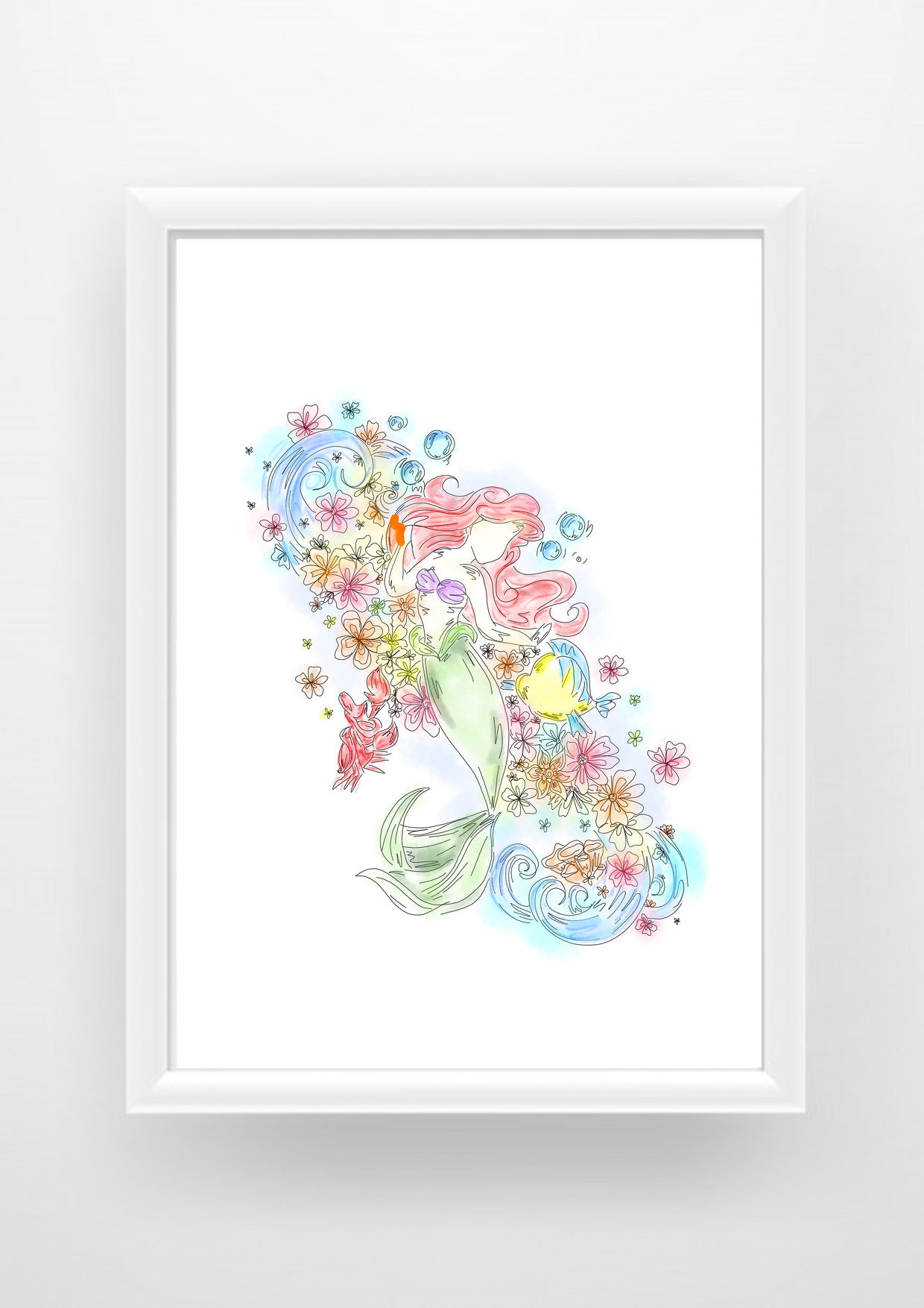 Ariel The little Mermaid Print / Sticker / bookmark