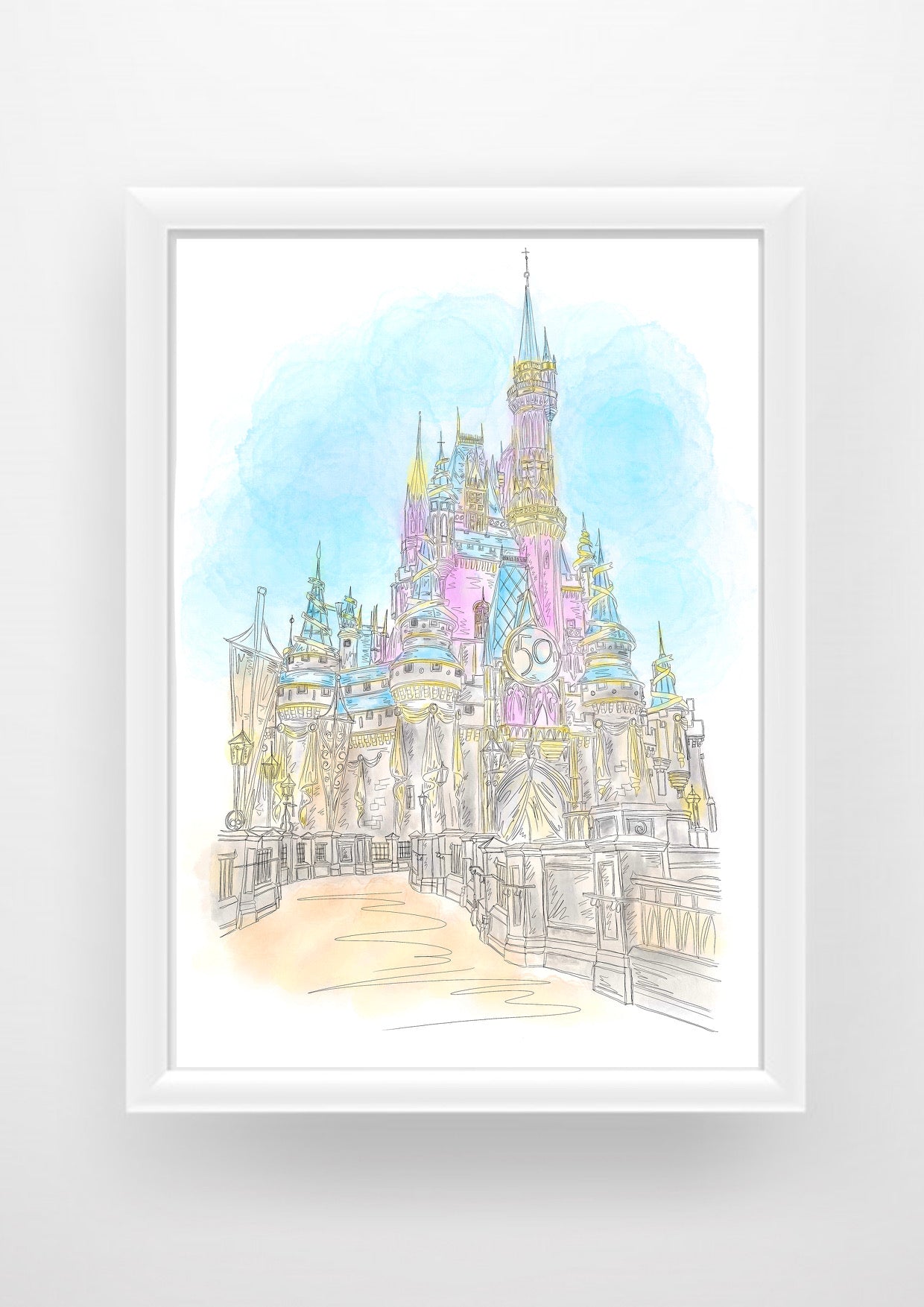 Florida Castle Cinderella Print / Sticker / bookmark