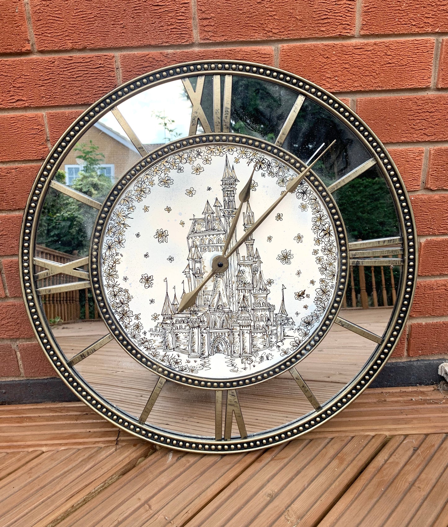 60CM Mirrored clock - CUSTOM DESIGN