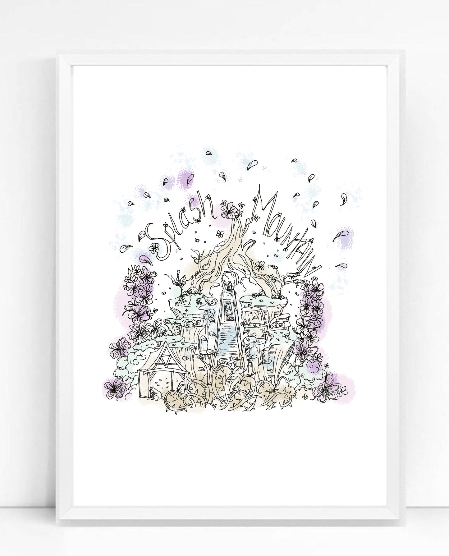 Splash Mountain Print / Sticker / bookmark