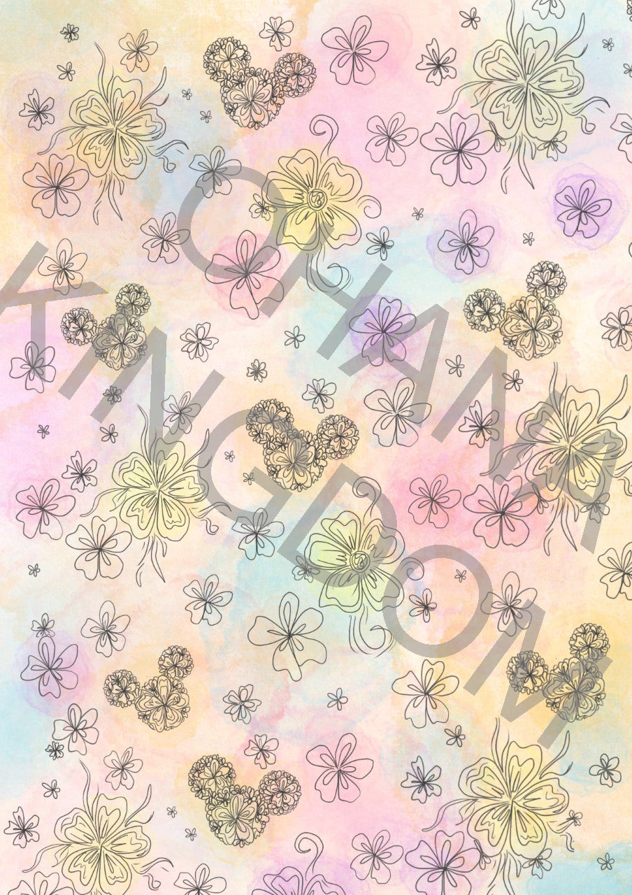 DIGITAL DOWNLOAD -PINK MINNIE WATERCOLOUR