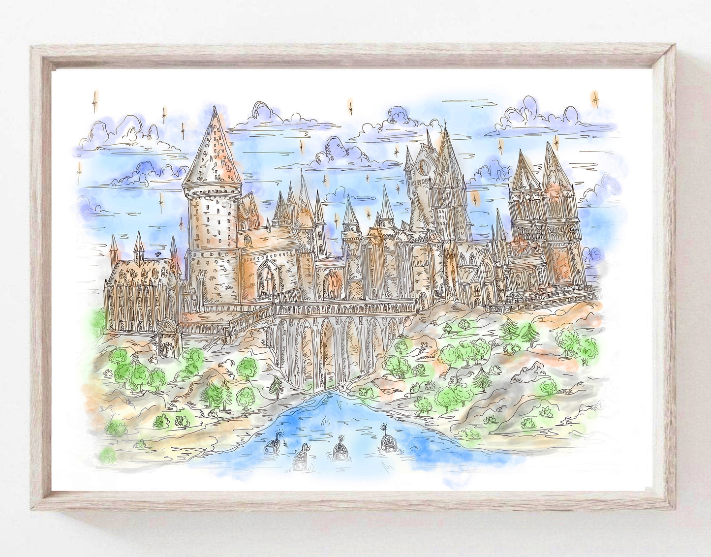 Harry Potter Hogwarts Print / Sticker / bookmark