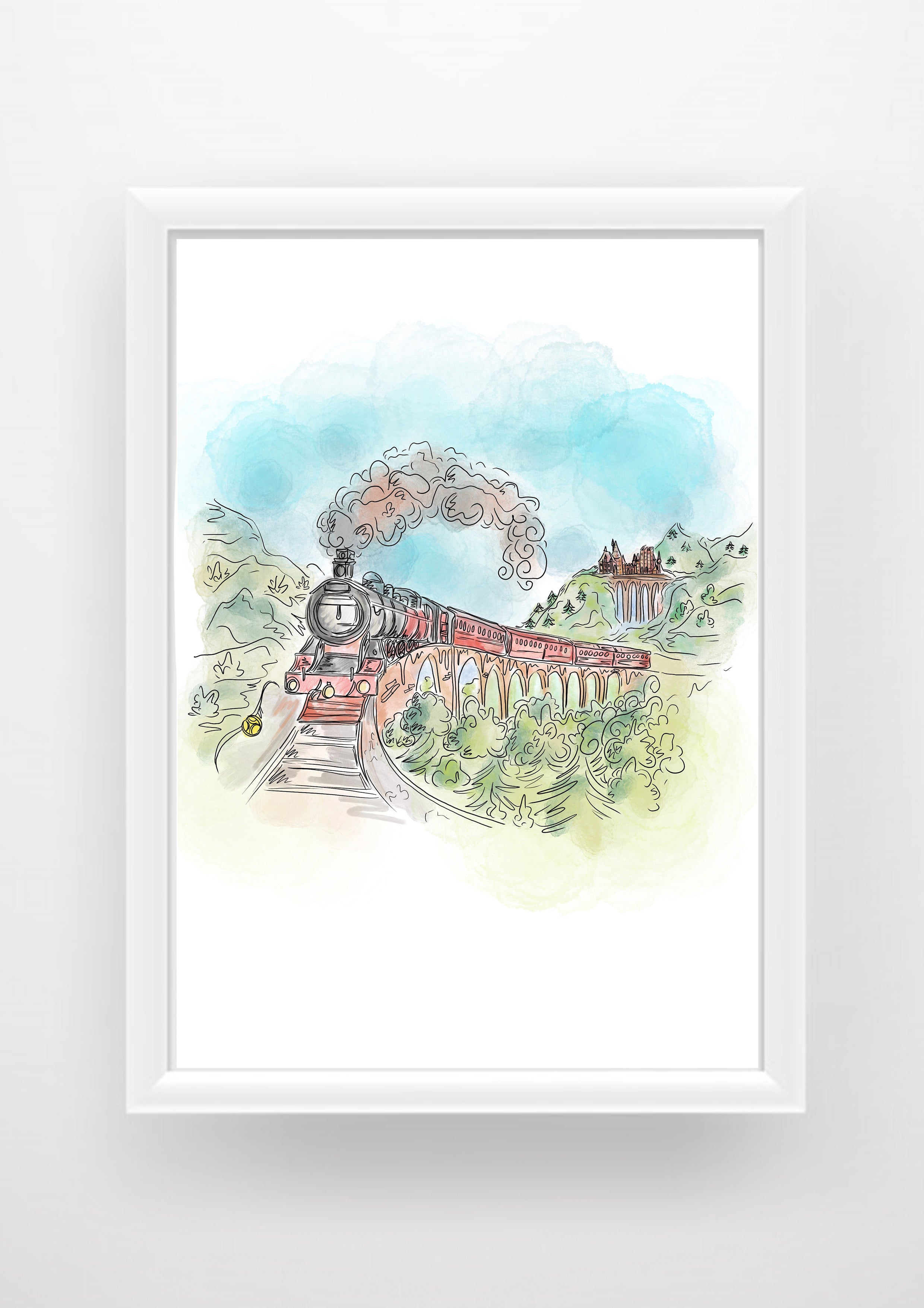 Harry Potter magical hogwarts express train magical Print / Sticker / bookmark