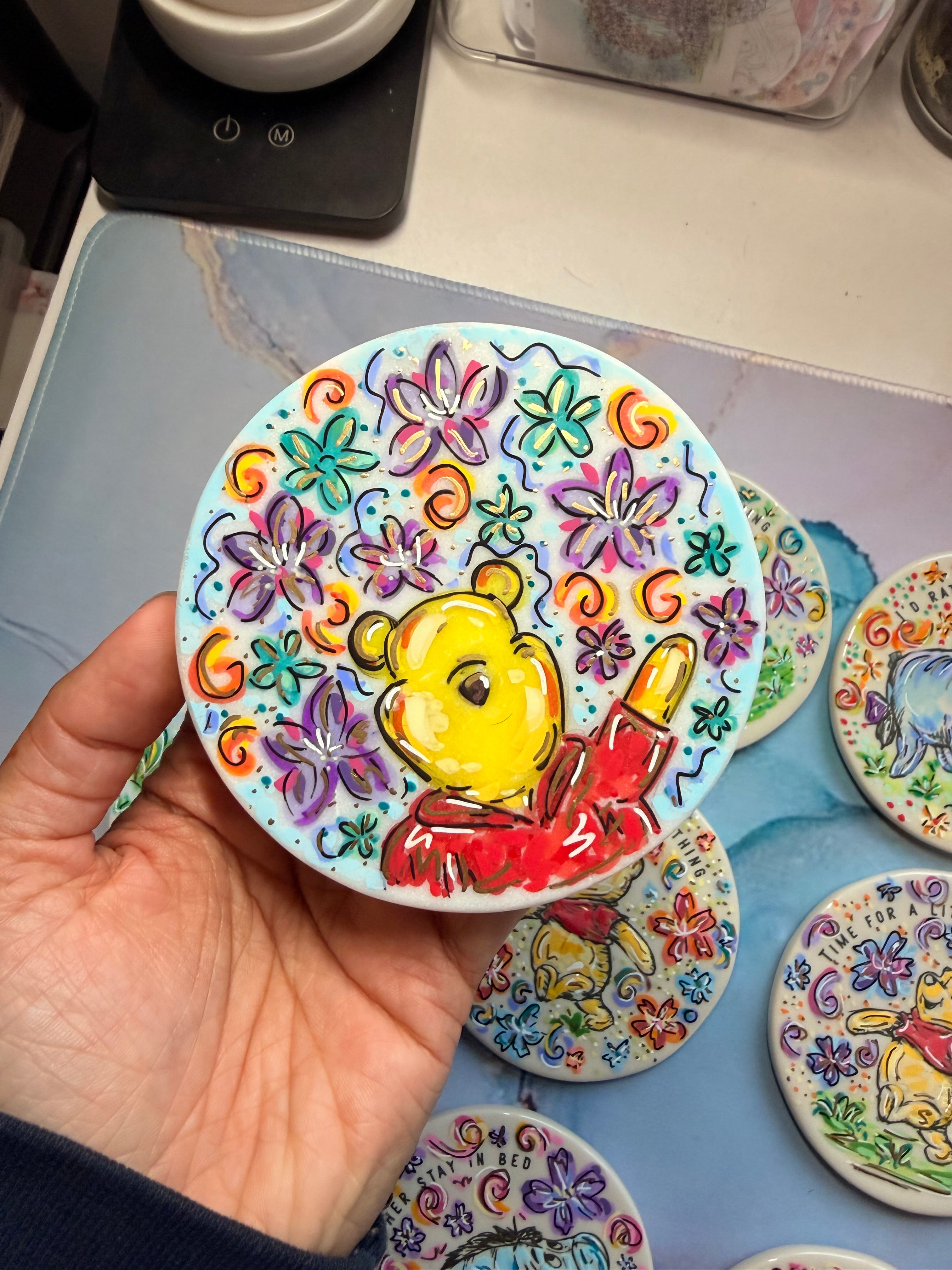 Winnie the Pooh marble coaster
