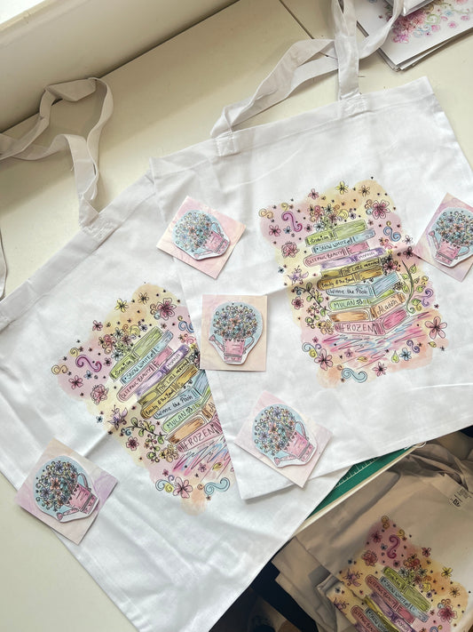 Princess book Tote Bags