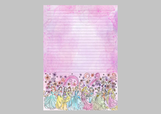 Disney princess floral Notepad A5