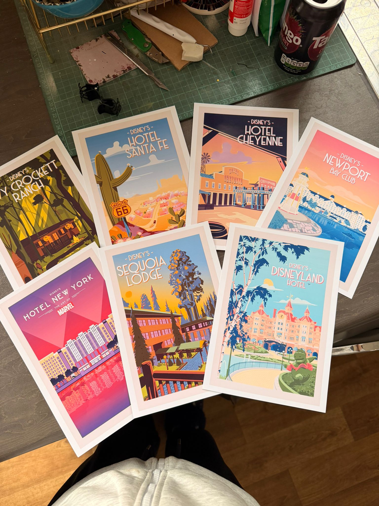 Disneyland Paris Hotels print A5/A4