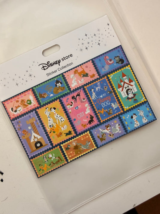 Pets stamp collection stickers