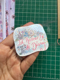 I would rather be at Disney holographic glitter sticker