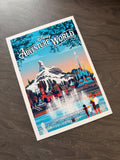 Disneyland Paris large postcard adventure world