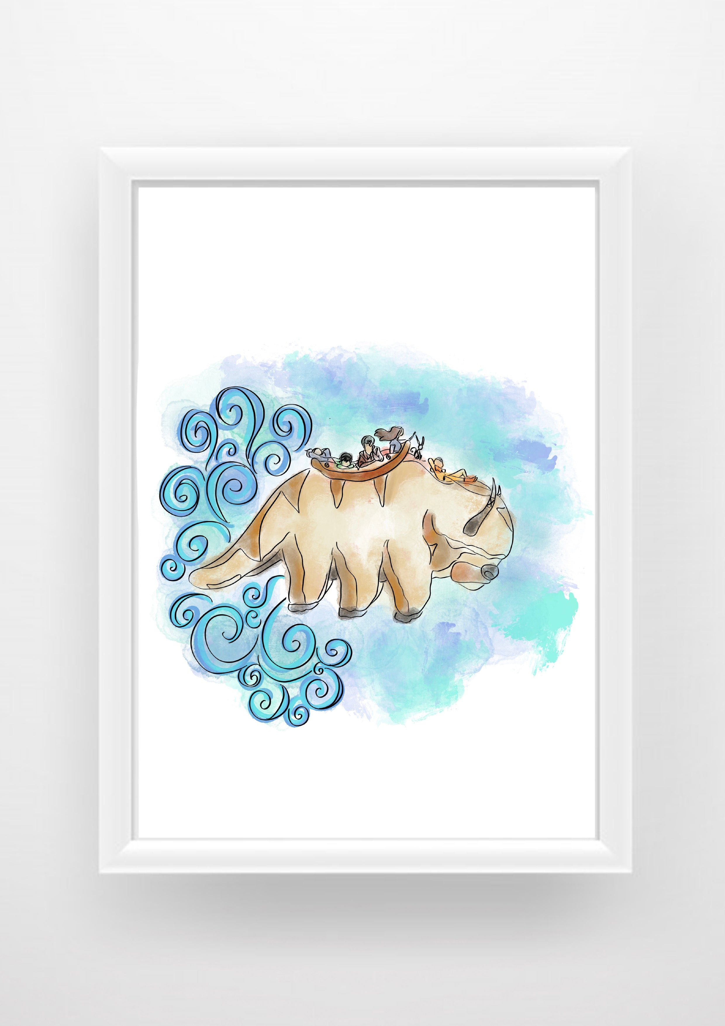 Appa last air bender avatar Print / Sticker / bookmark