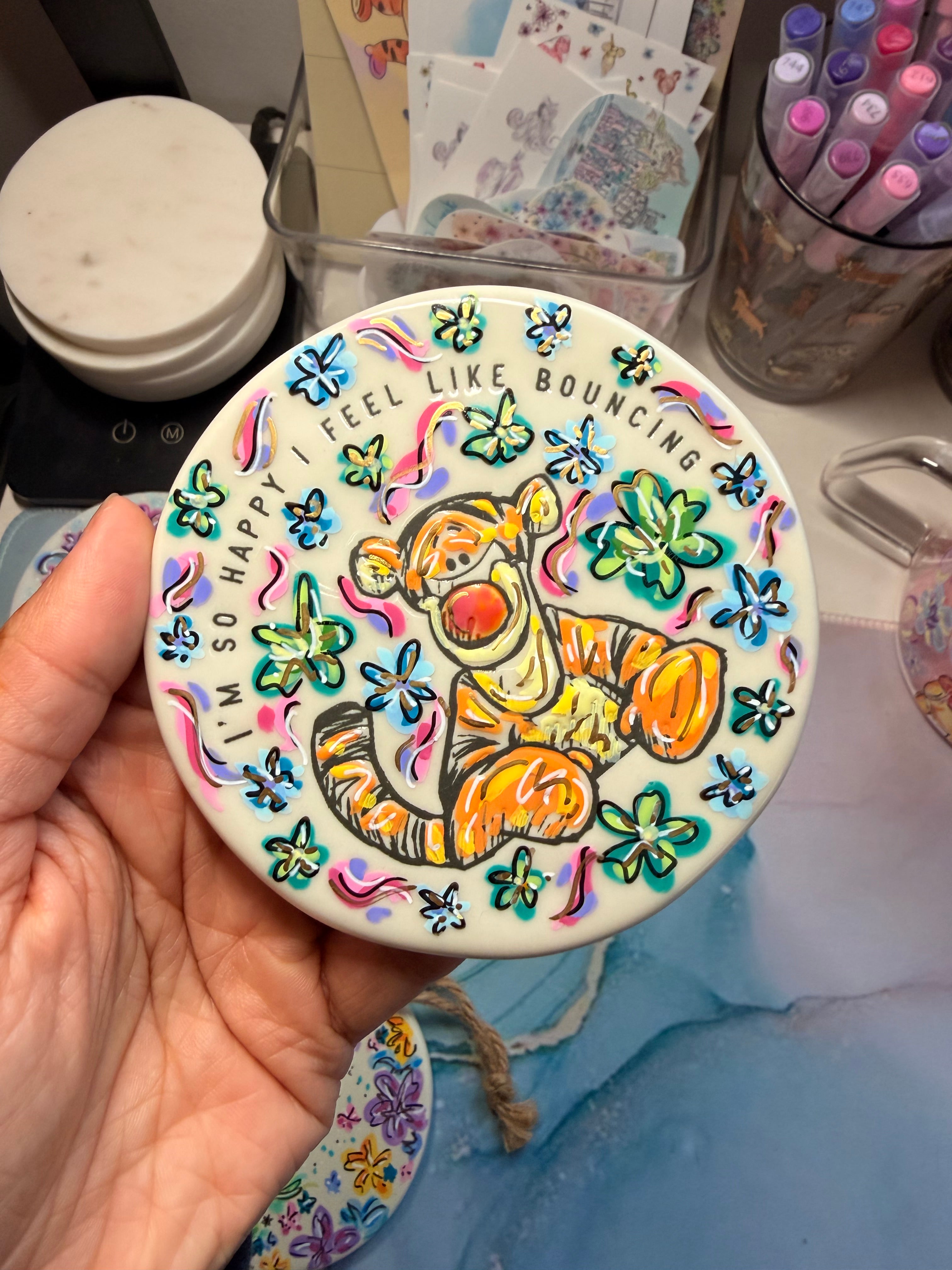 Tigger ceramic coaster