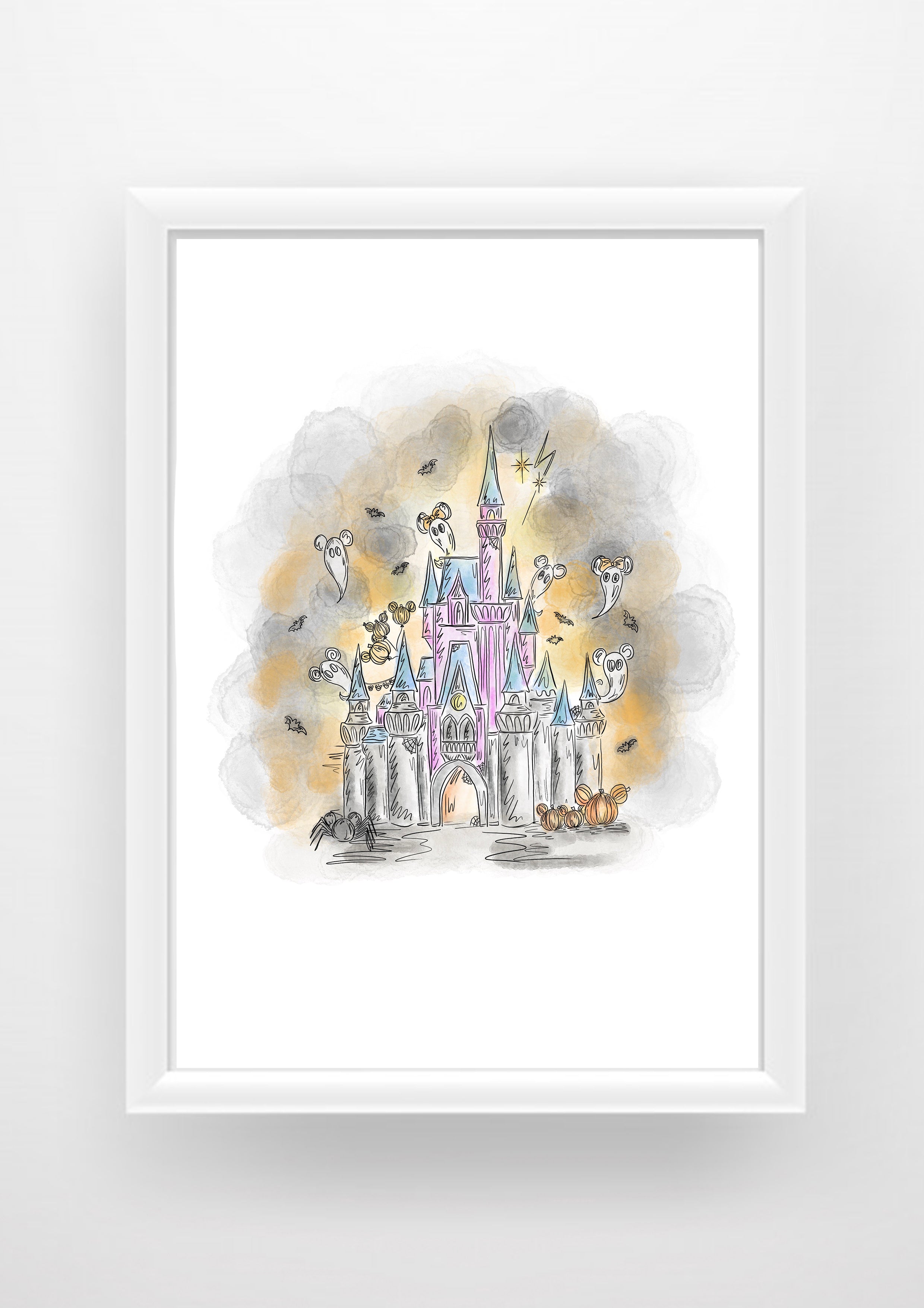 Halloween castle Print / Sticker / bookmark