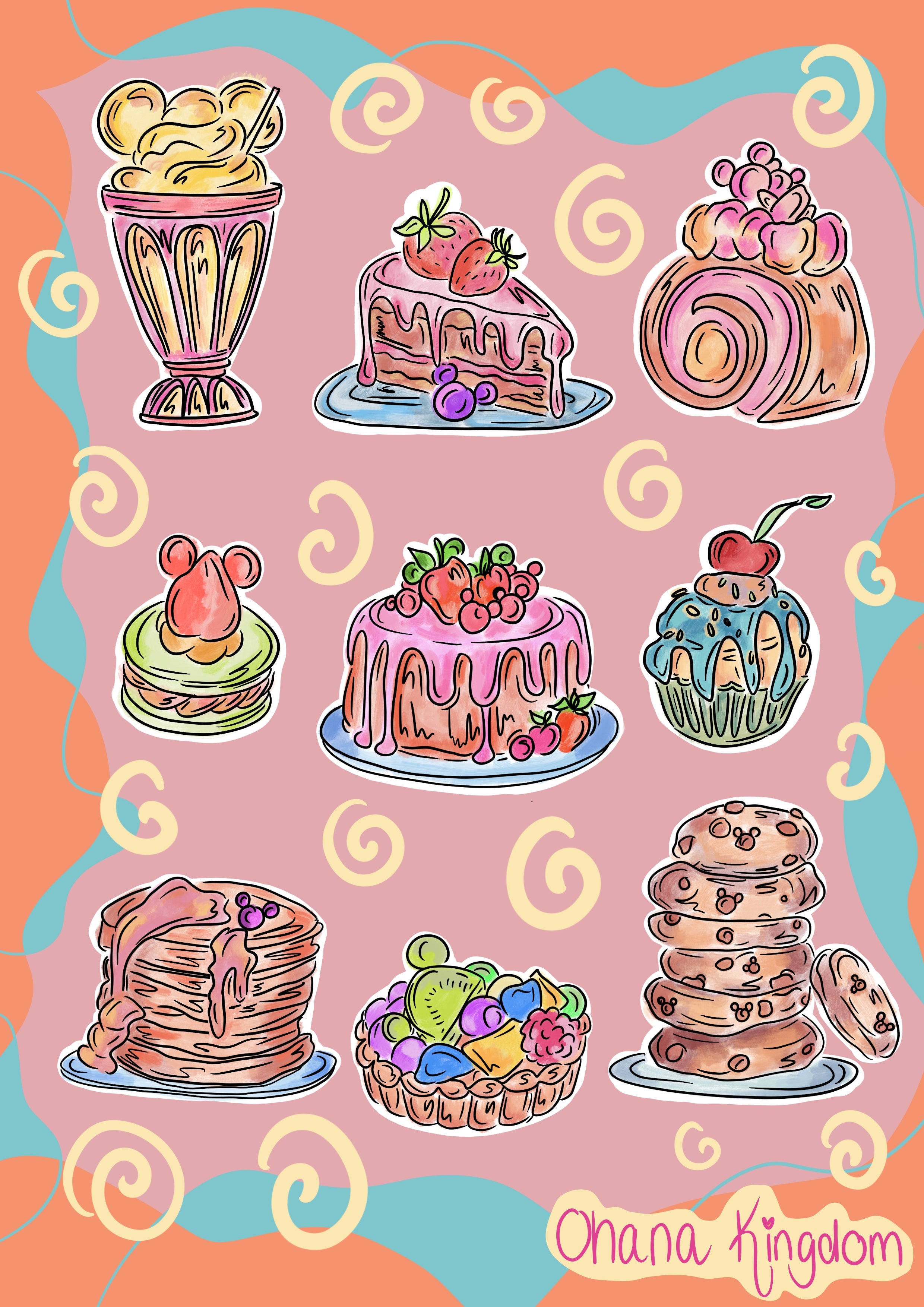 Bakery A5 Sticker sheet