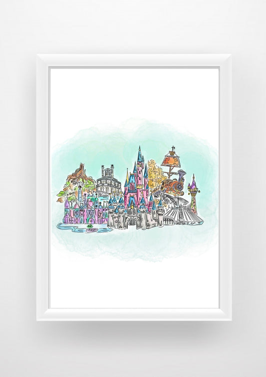 Magic kingdom walt disney world Print / Sticker / bookmark