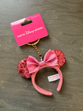 Tokyo Disney pink headband ears keyring
