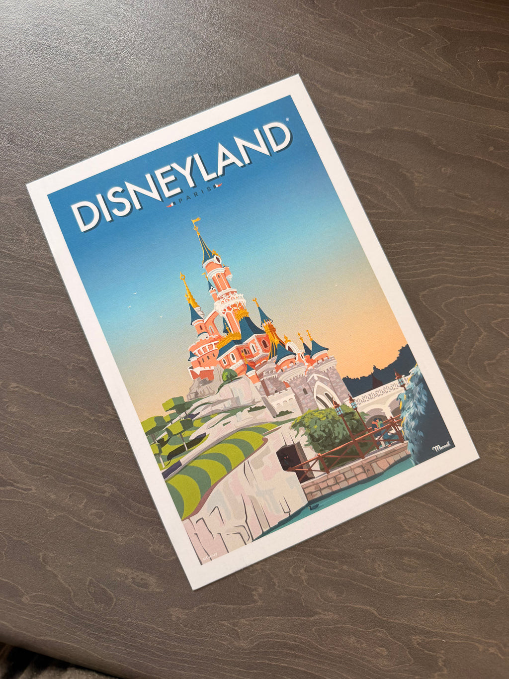 Disneyland Paris large castle postcard