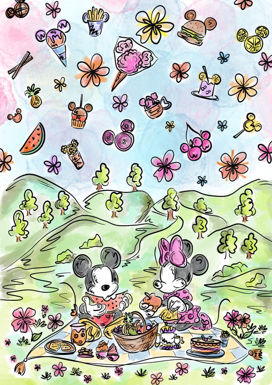Tea towel Minnie and Mickey
