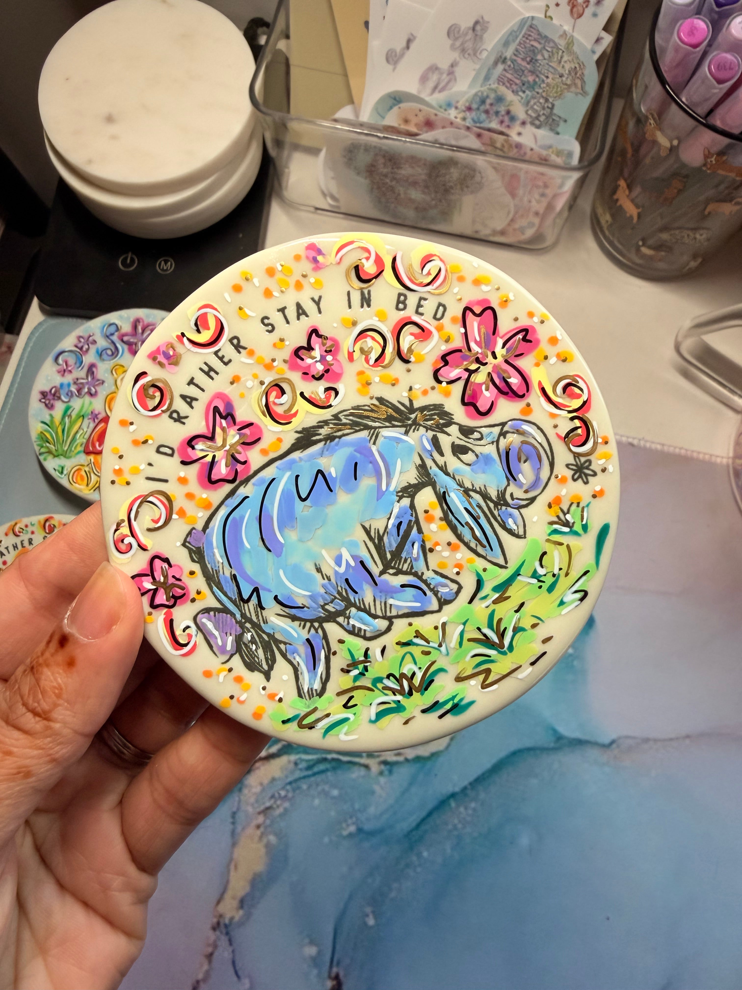 Eeyore ceramic coaster
