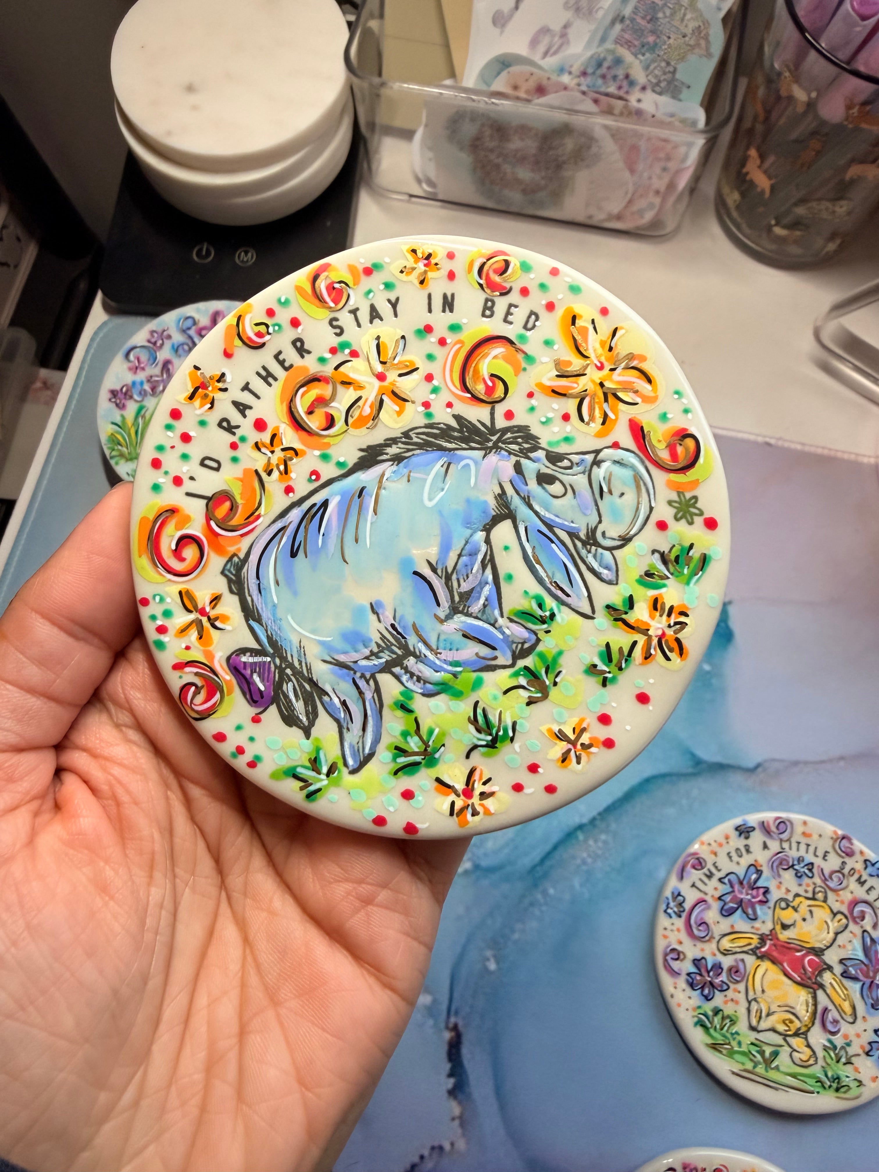 Eeyore ceramic coaster