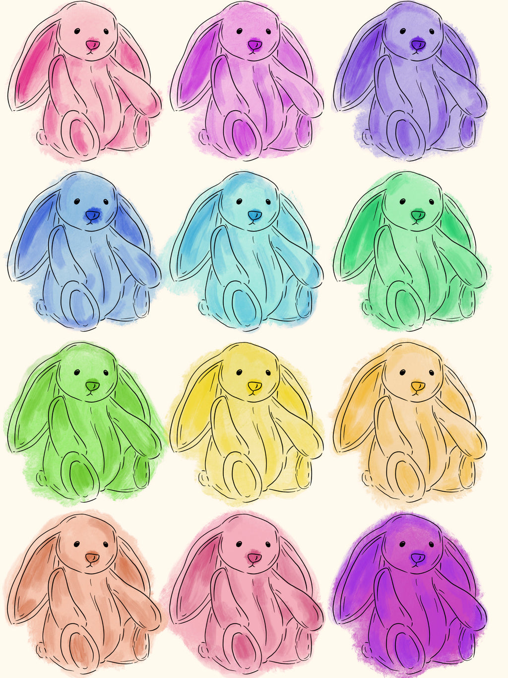 JELLYCAT bunnies choose your colour