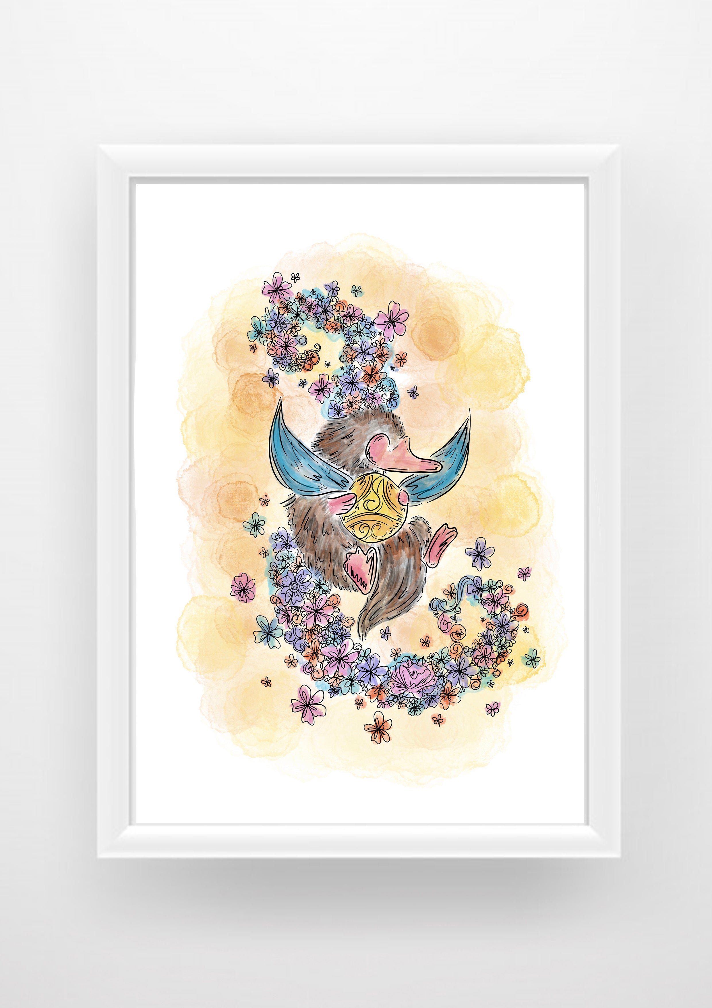 Niffler magical animals magical Harry Potter Print / Sticker / bookmark