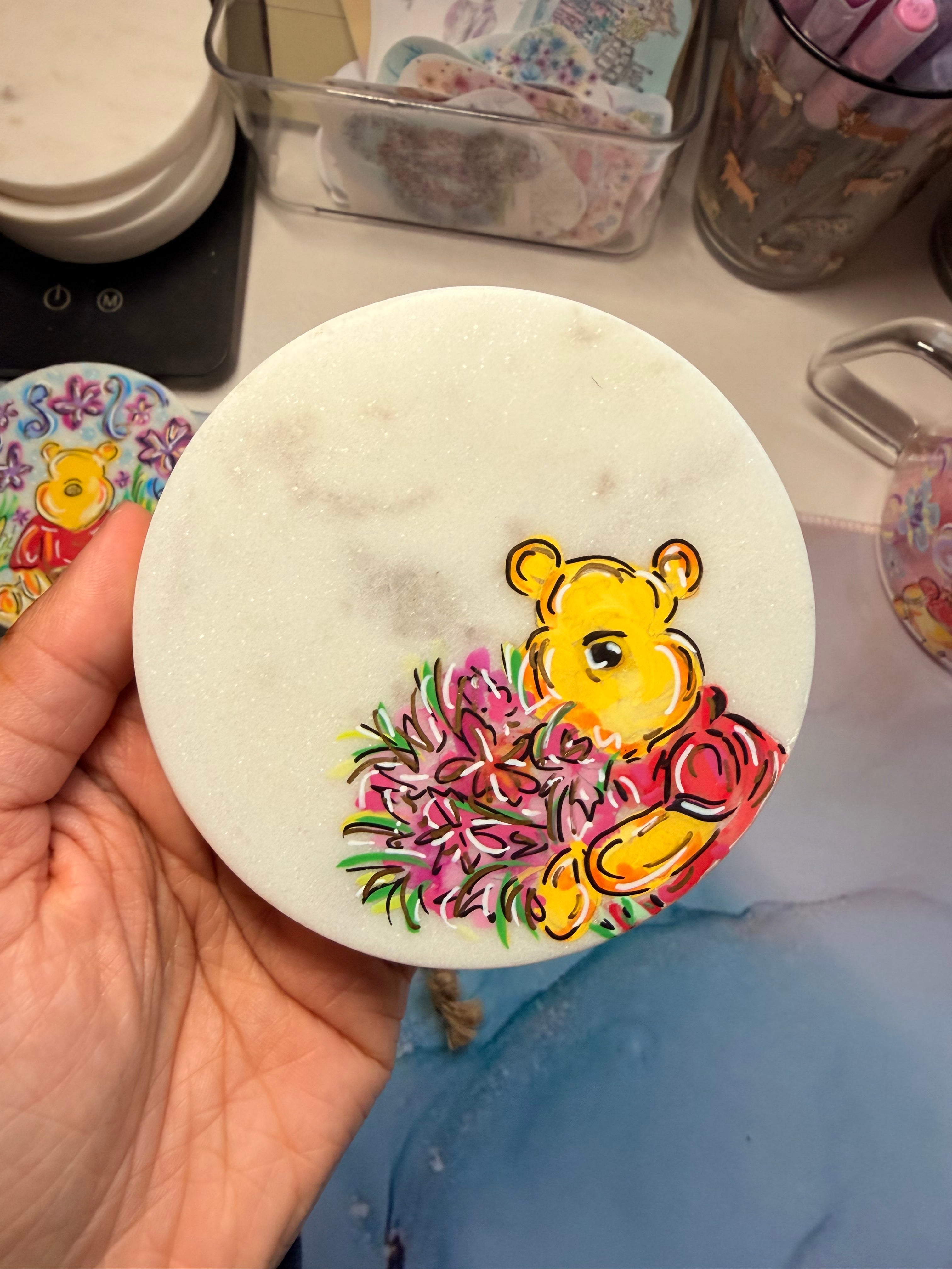 Winnie the pooh marble coaster