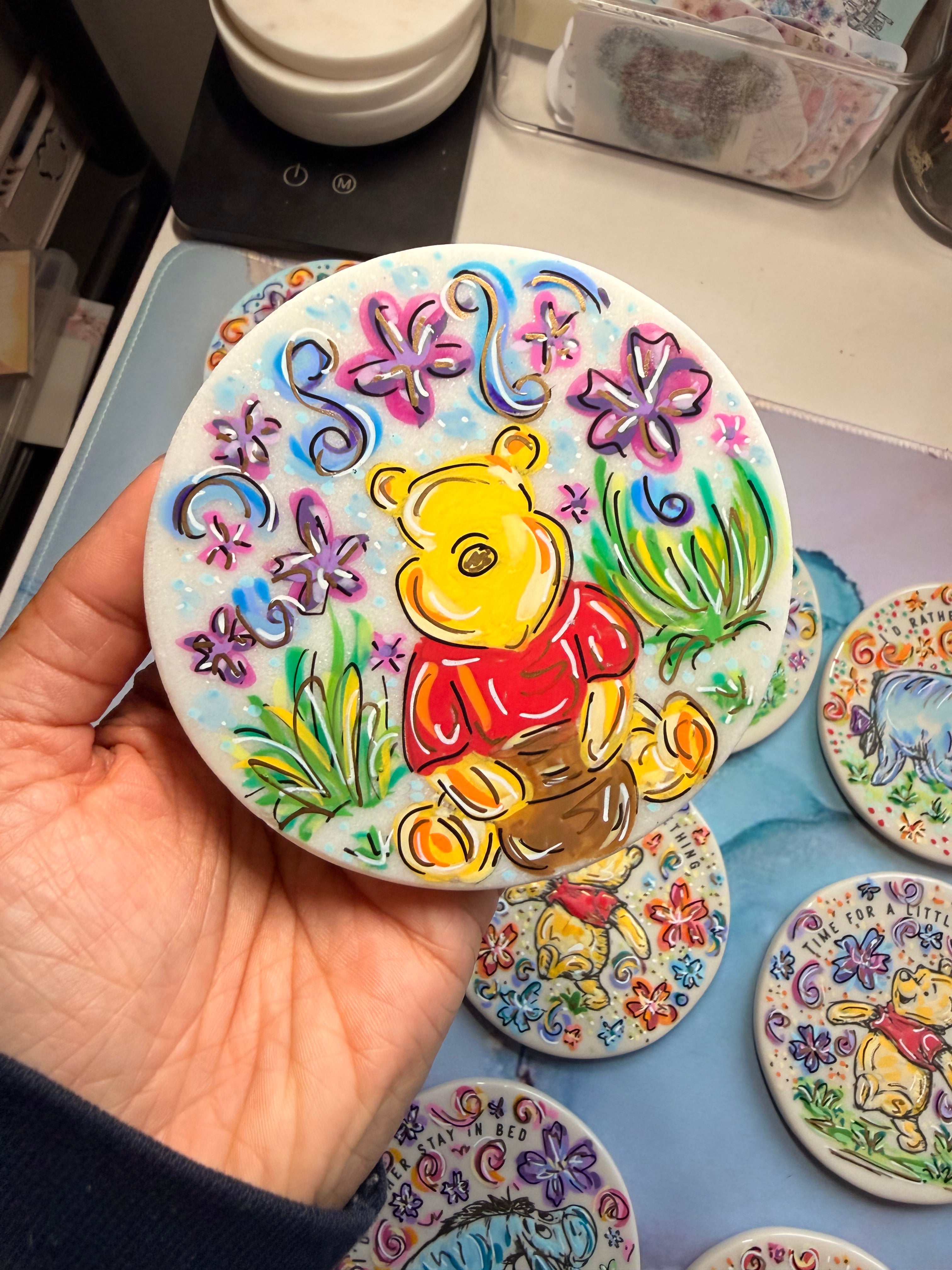 Winnie the Pooh marble coaster