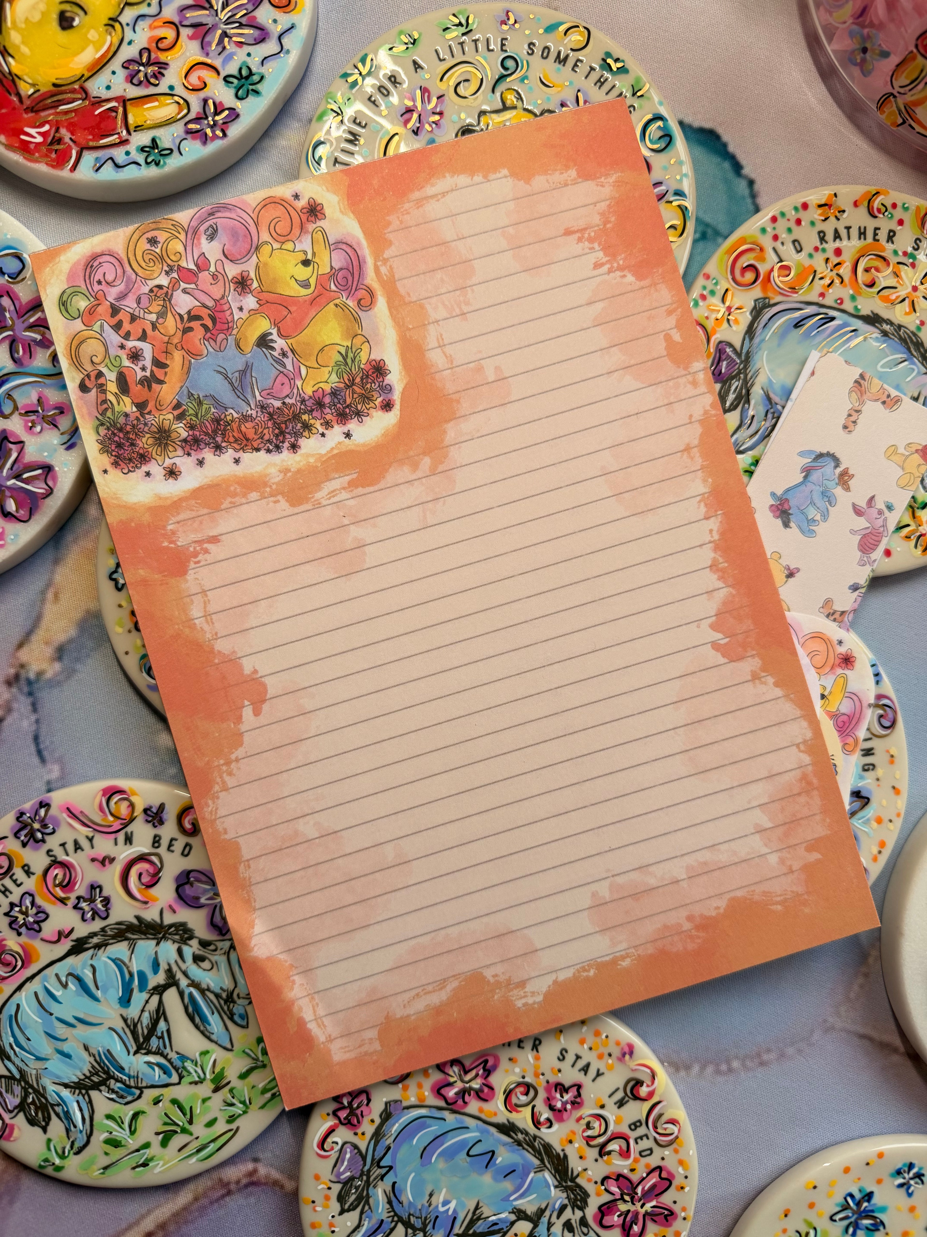 Winnie the Pooh floral Notepad A5