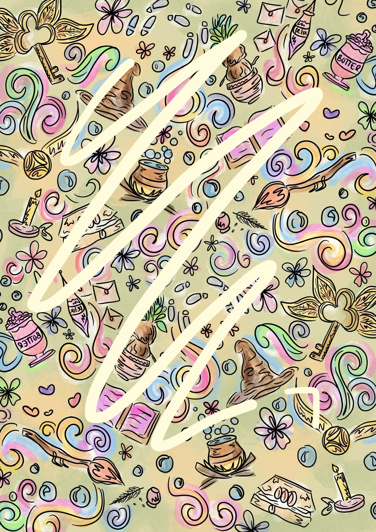 DIGITAL DOWNLOAD - Harry potter icons WATERCOLOUR