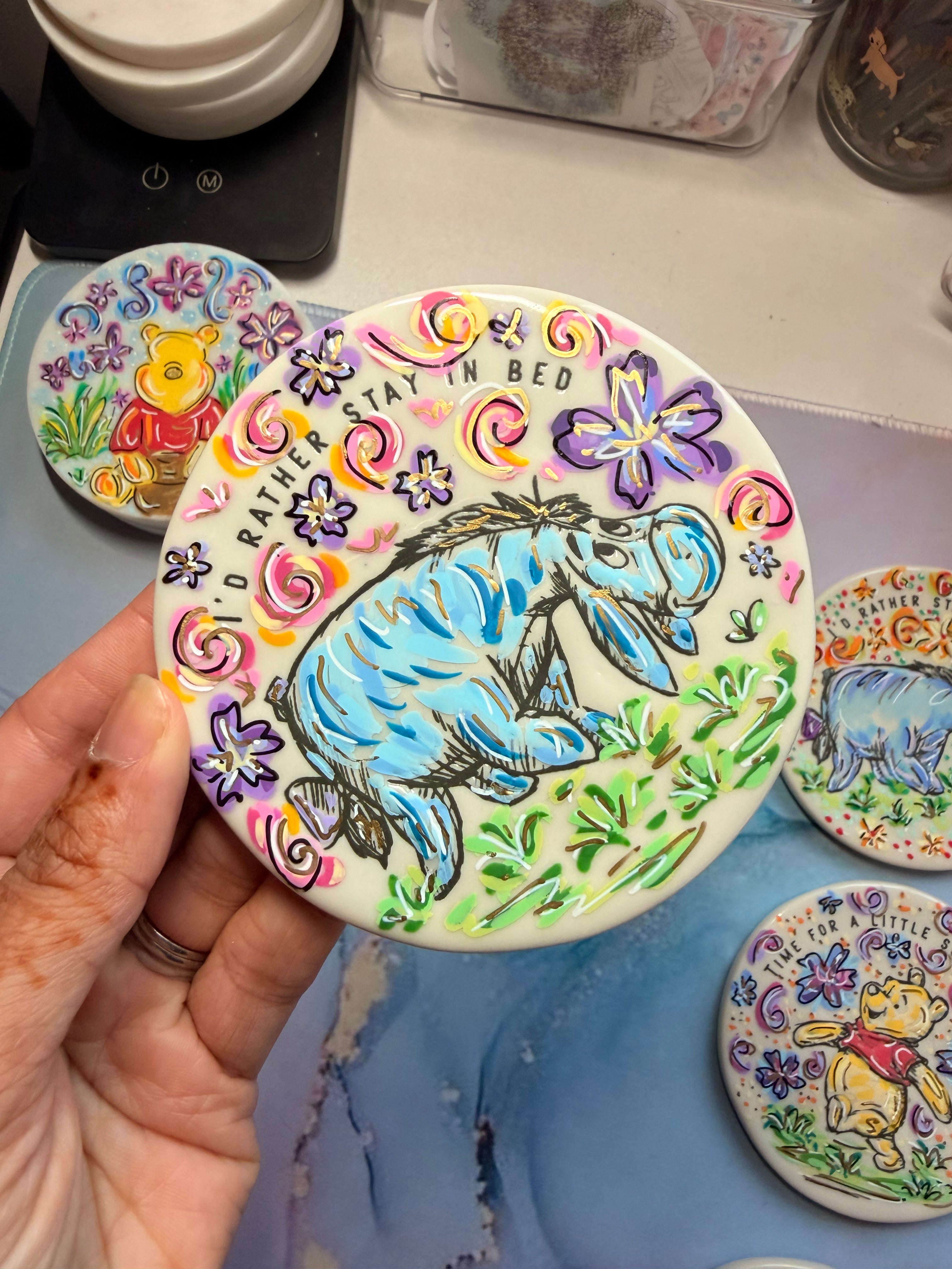 Eeyore ceramic coaster