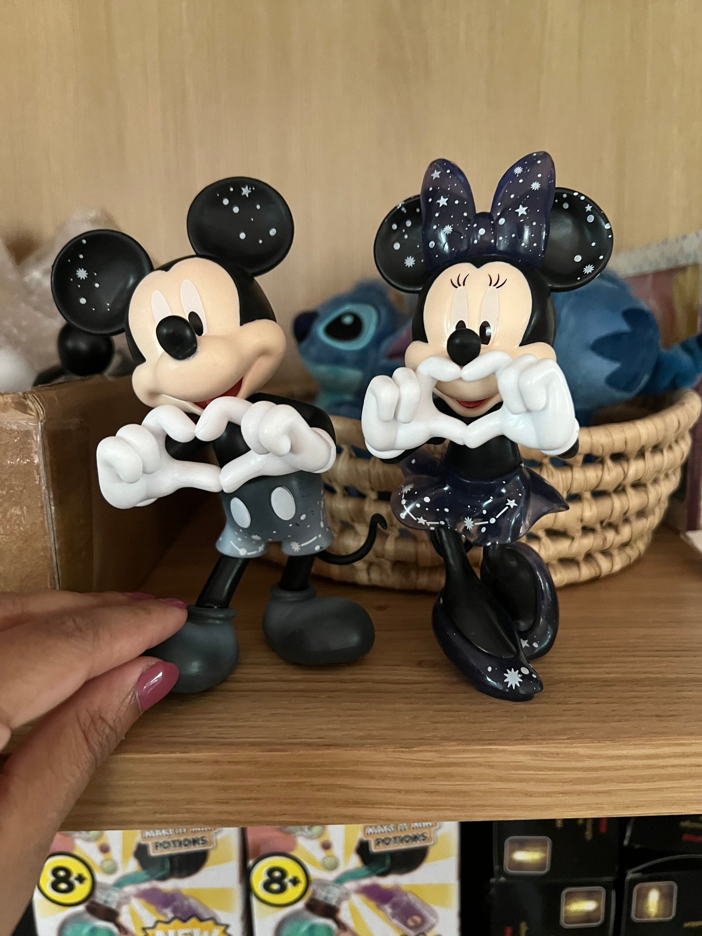 Minnie Mickey heart ornaments