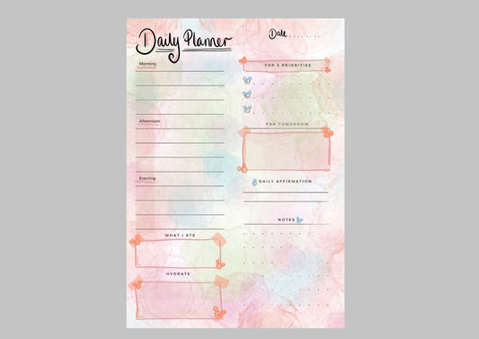 Daily planner notepad Notepad A5