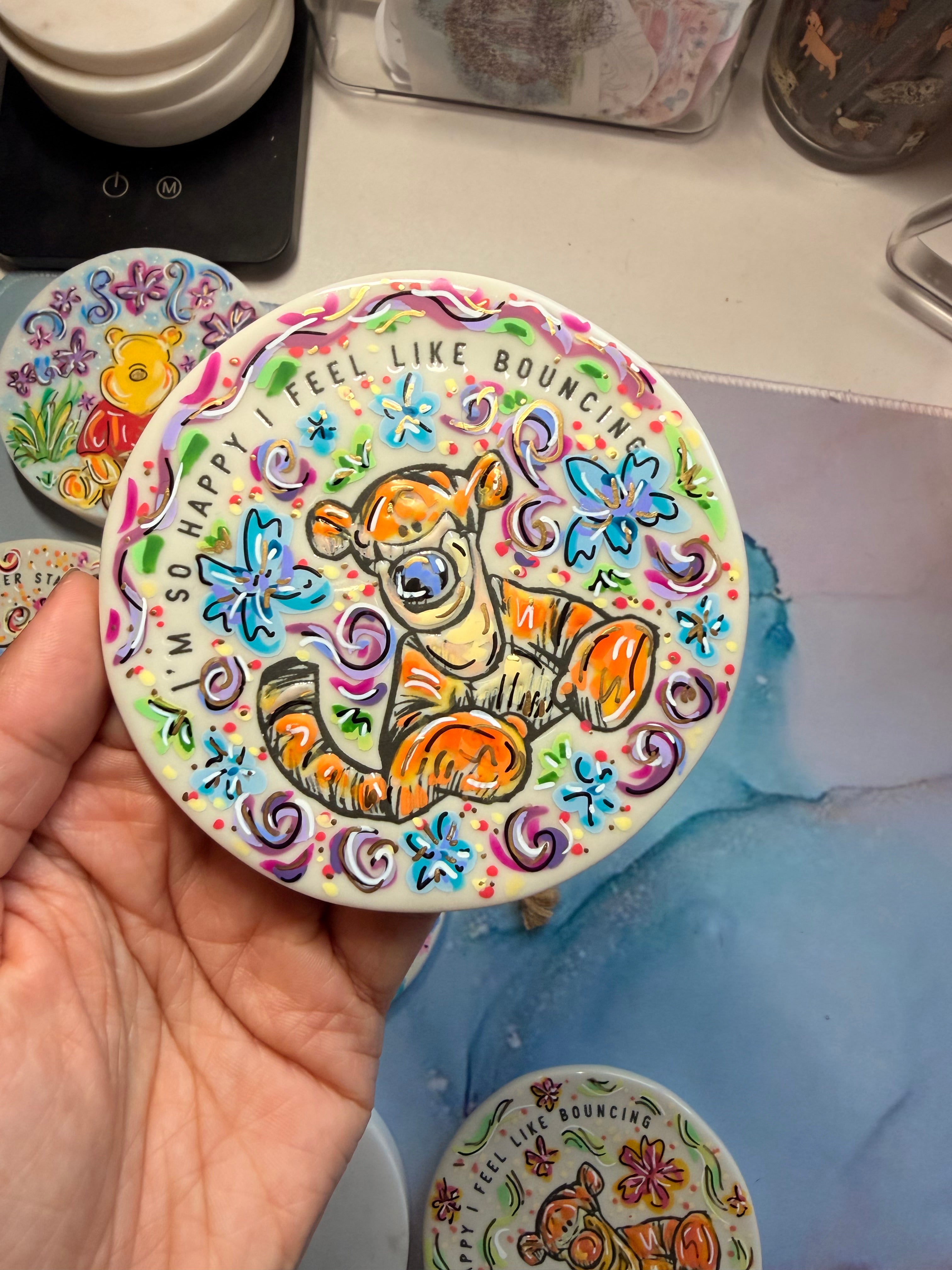 Tigger ceramic coaster