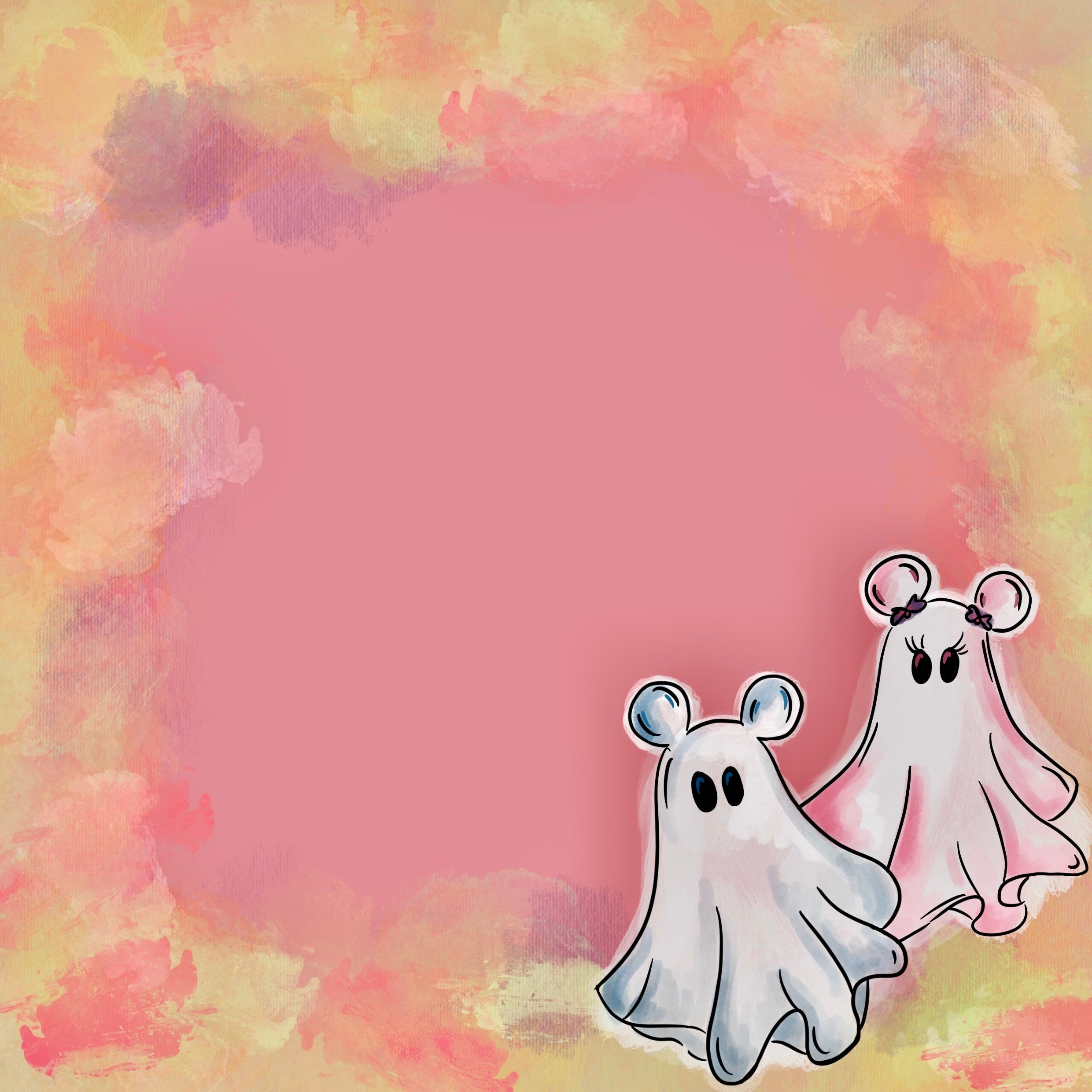 Halloween mickey ghost Notepad 10cm X 10cm