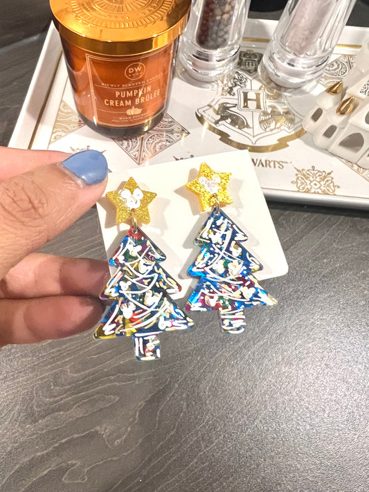 Mickey tree earrings