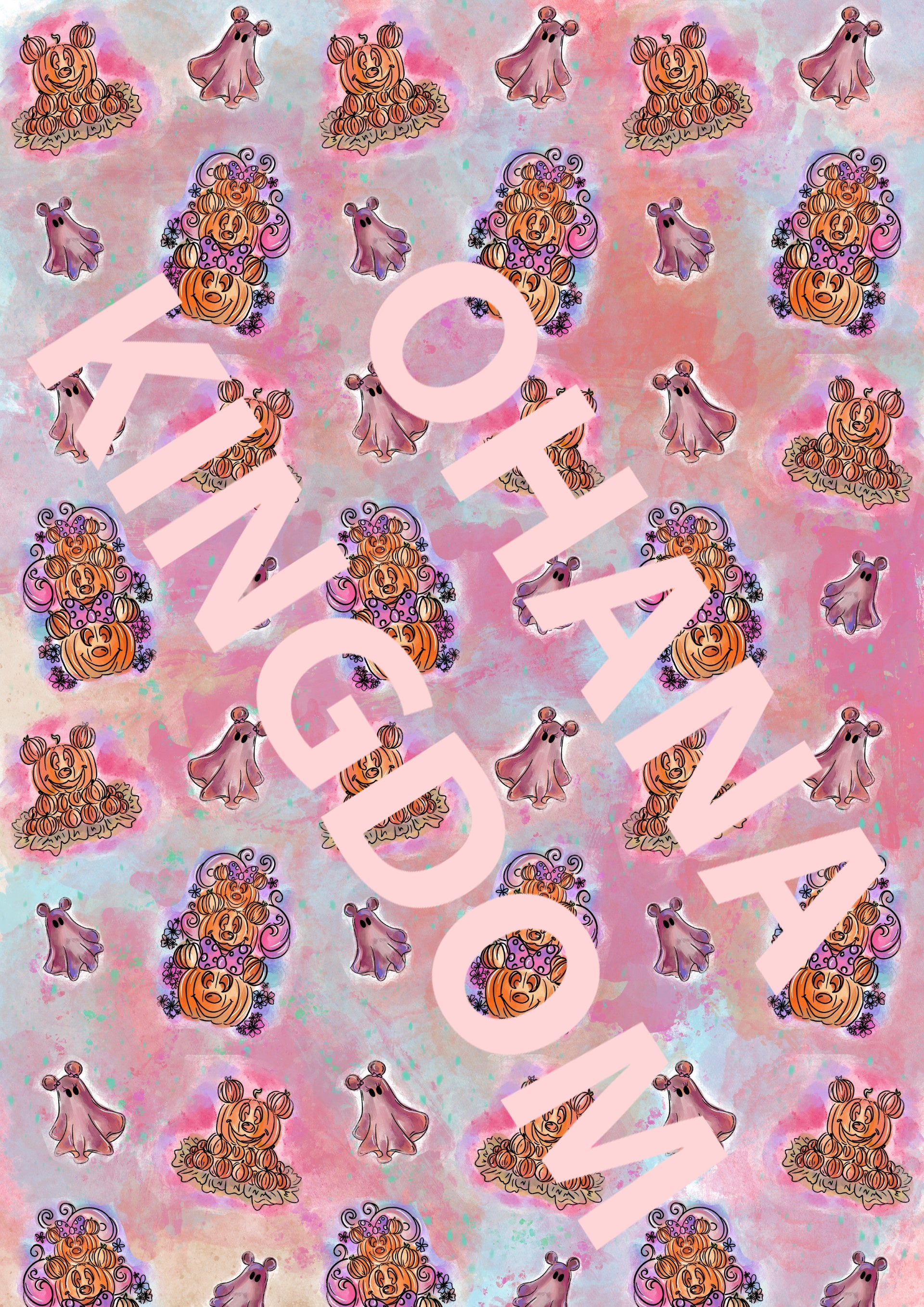 DIGITAL DOWNLOAD- HALLOWEEN MICKEY WATERCOLOUR PINK